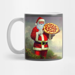 Santa loves pizza Mug